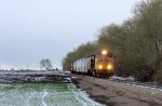 UP SD70M #4367 leads the northbound Cache Valley Local (LCG-41C) approaching the E. 7800 N. xing in Smithfield, Utah April 13, 2022